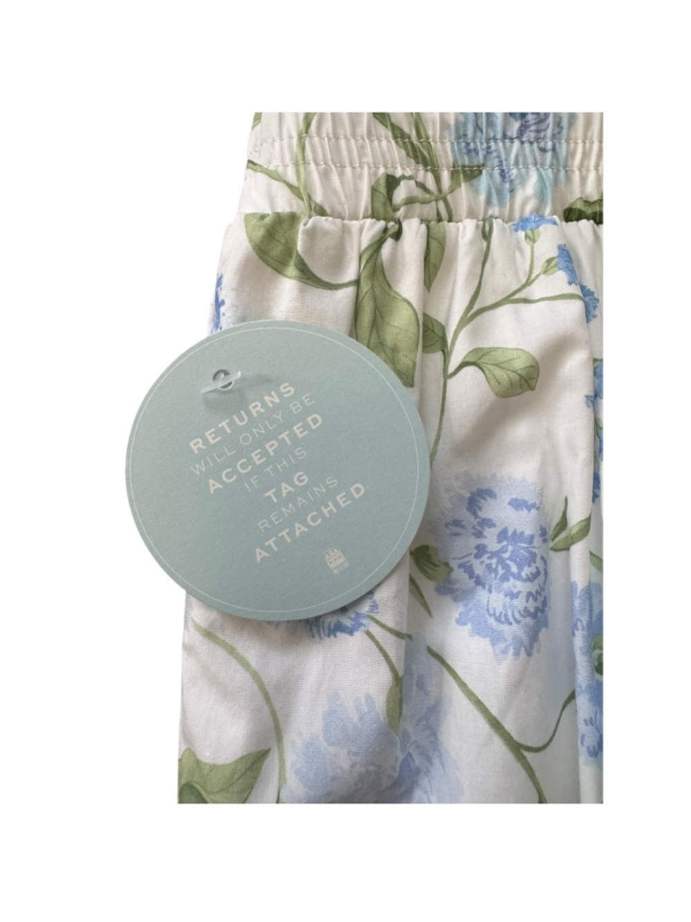 HILL HOUSE | NWT The Florence Nap Skirt in Blue/Green Peony Bouquet, Size Small - Picture 6 of 9